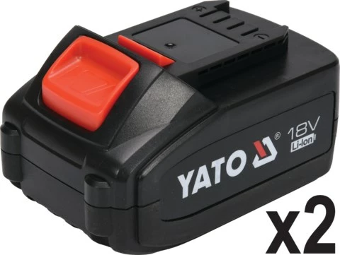 Mulli këndor YATO YT-828295, 18V, 4Ah, 2 bateri, 1.26 kg, Kuq