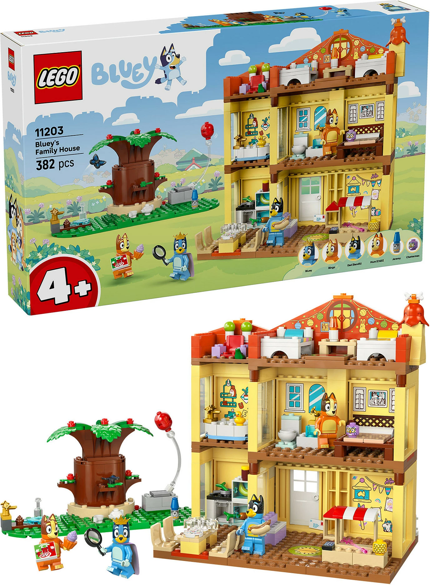 Set ndërtimi LEGO Bluey 11203 Bluey’s Family House, 382 copë, 4+, multikolor