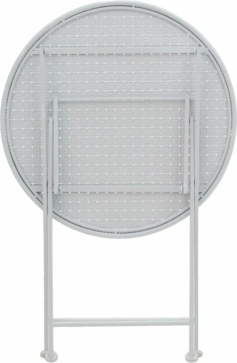 Set tavoline me karrige për terasë, metal i bardhë, Walen, 3 copë