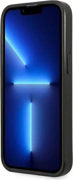 Mbështjellës Guess Saffiano Triangle për iPhone 13 mini, Hardcase, Argjendtë