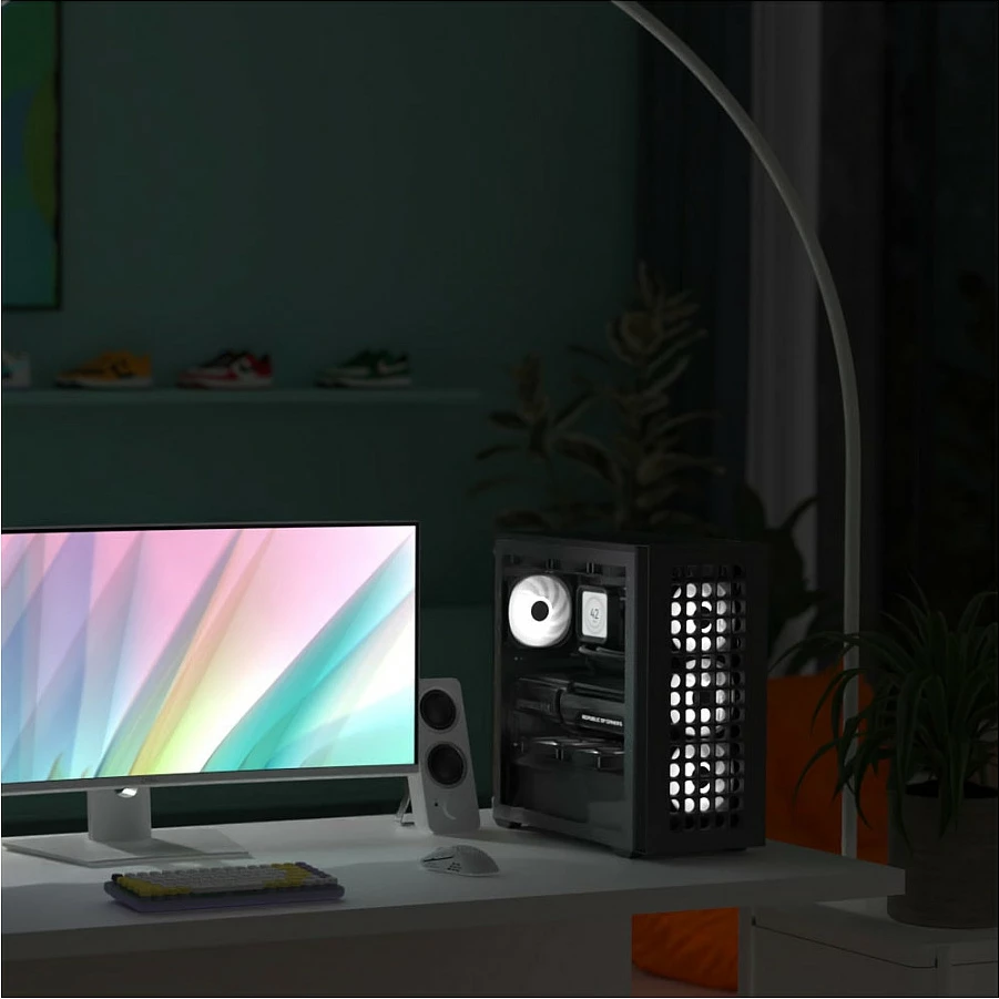Kasë Aerocool D502A Midi Tower, RGB, e zezë