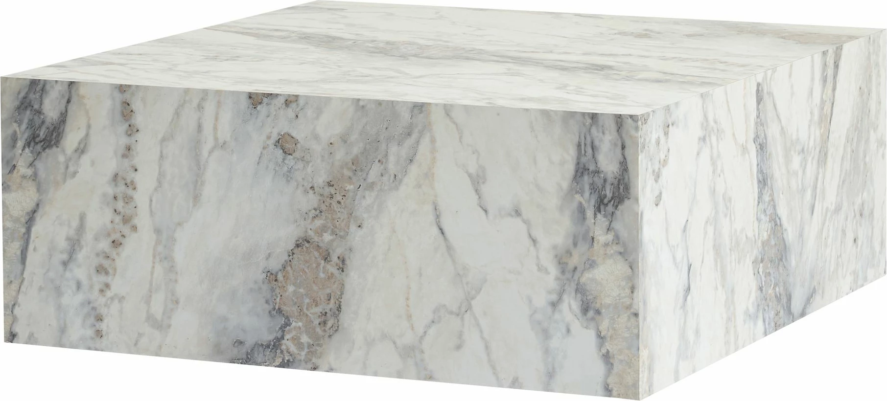 Tavolinë kafeje Nordure, Prizma, ngjyrë Freesia Marble