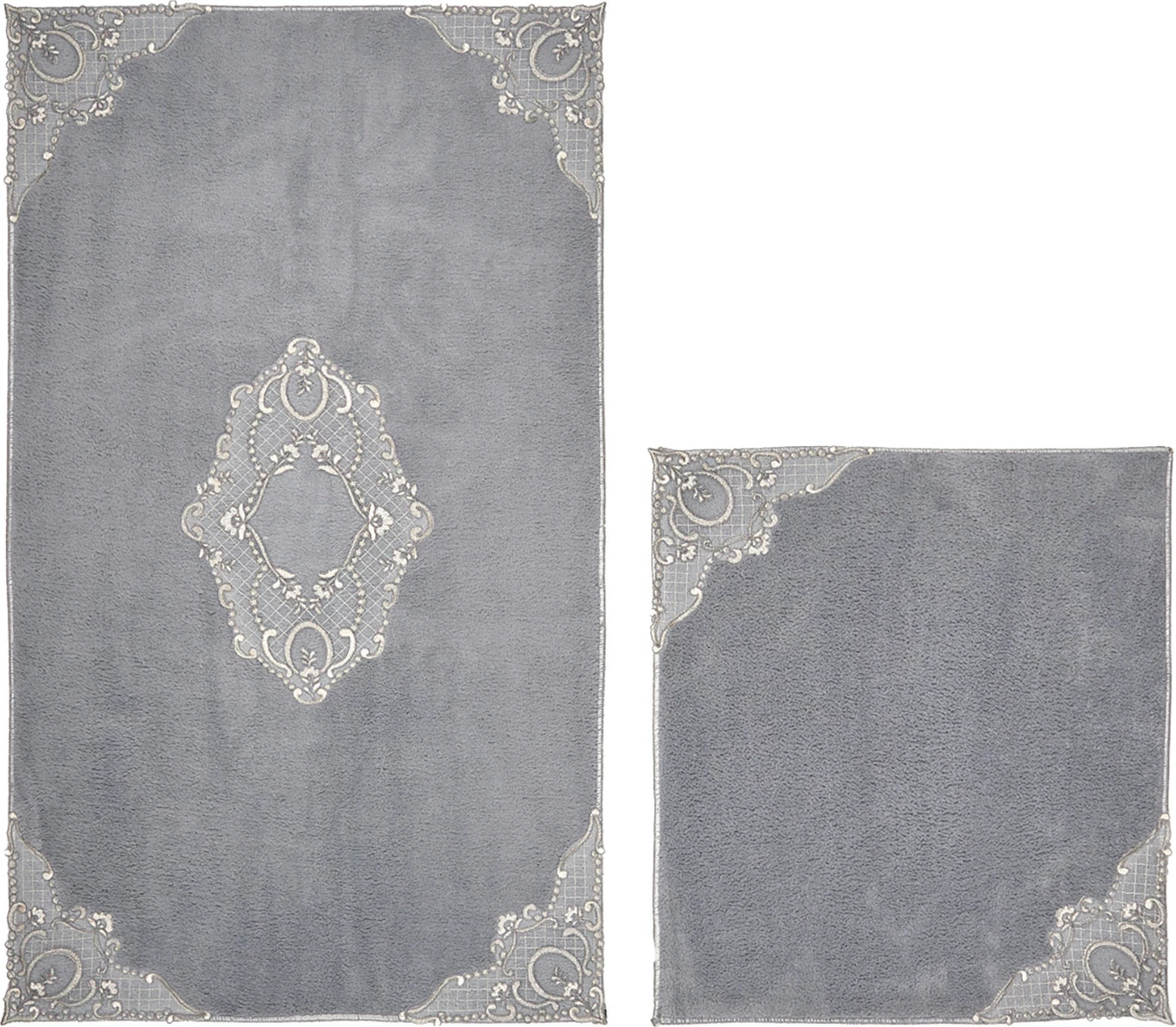 Set tapetash për banjo, 2 copë, gri, Mijölnir, Cot-Klzt5-43