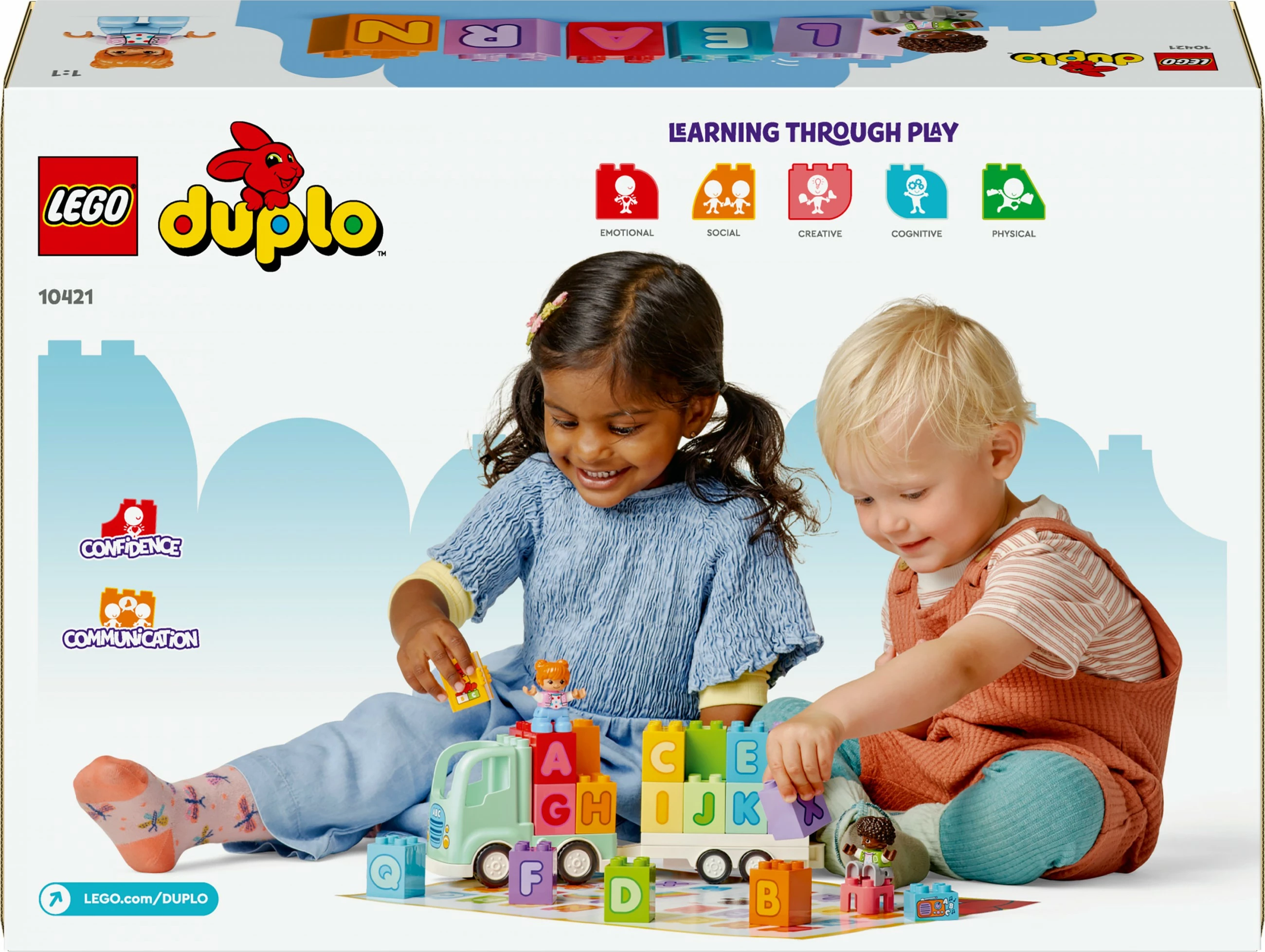 Set ndërtimi LEGO DUPLO Alphabet Truck, 36 pjesë, shumëngjyrësh