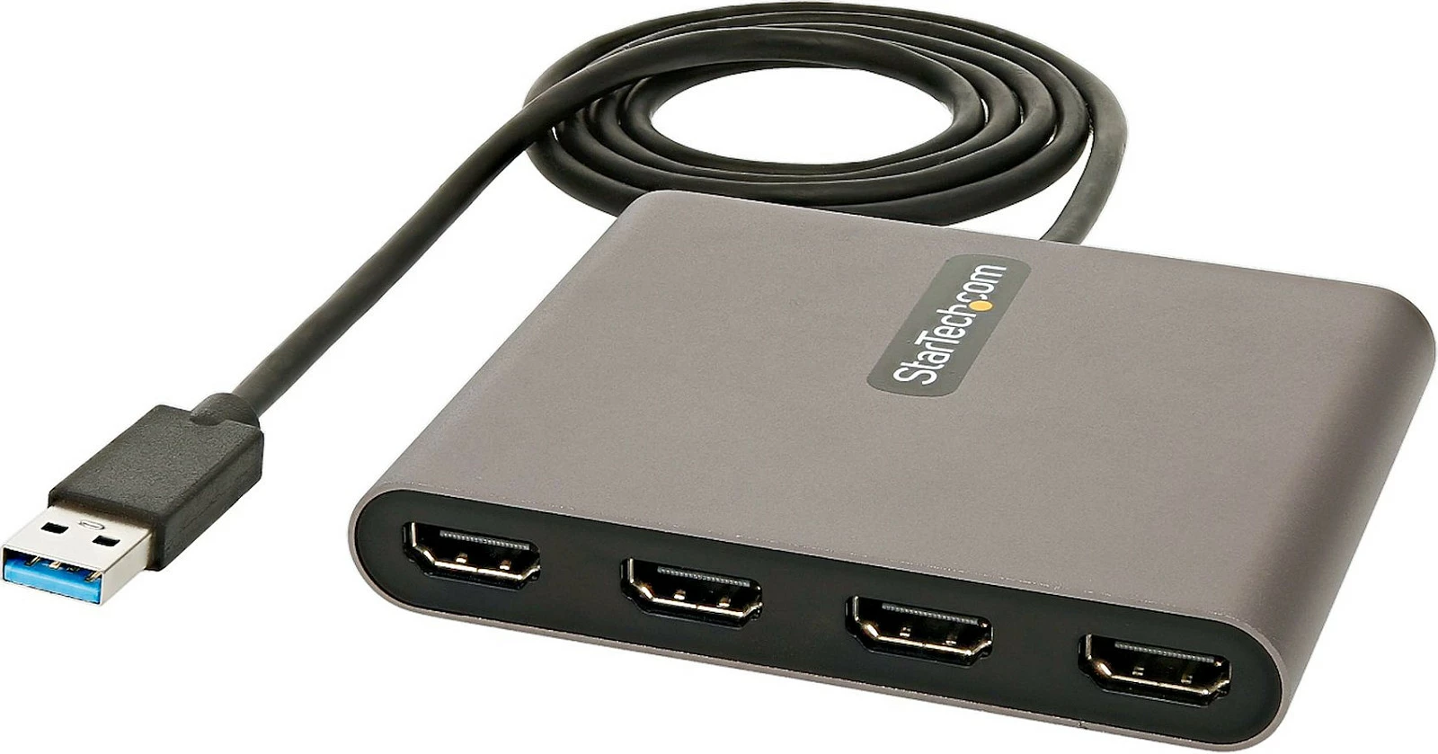 Adapter USB 3.0 në 4x HDMI StarTech, 1080p 60Hz, për 4 ekrane, Gri