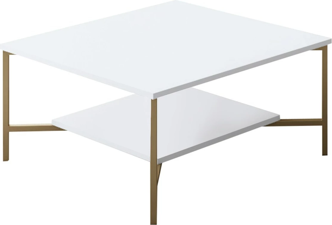 Set mobiljesh për dhomë dite, Gold Line, e bardhë, ari