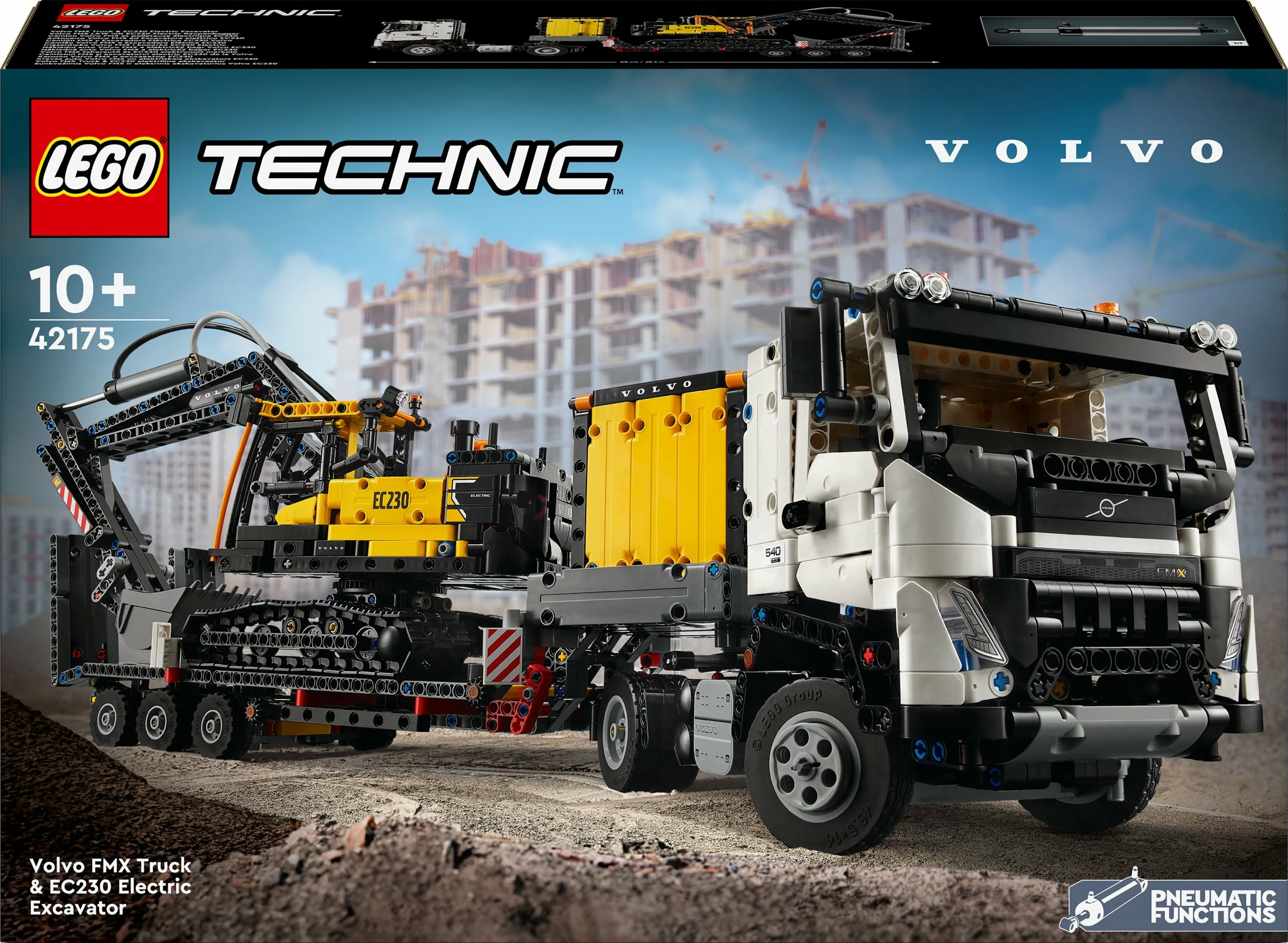 Set ndërtimi LEGO Technic Volvo FMX Truck dhe EC230 Excavator elektrik 42175, 2274 copë, 10+