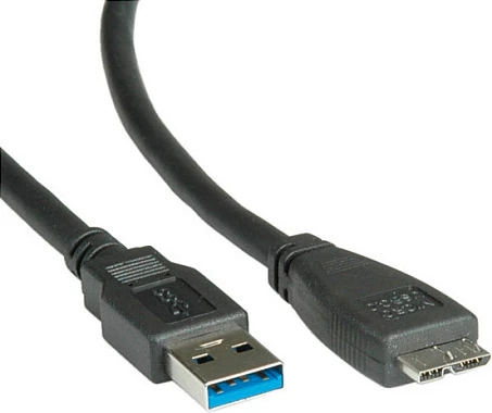 Kabllo USB ROLINE USB 3.0, USB-A në Micro-USB B, 0.8m, e zezë