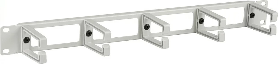 Panel menaxhimi kabllove EFB Elektronik 19" 1U, 4 hapje, 5 mbajtëse plastike, RAL7035 Gri