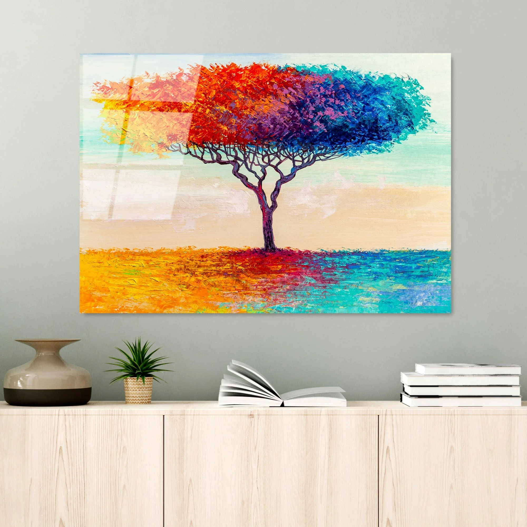 Pikturë dekorative prej xhami të temperuar, shumëngjyrëshe, Wallity UV-769, 70x100cm