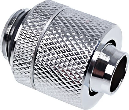 Fiting i drejtë Alphacool Eiszapfen, G1/4 AG në 13/10mm, krom argjend