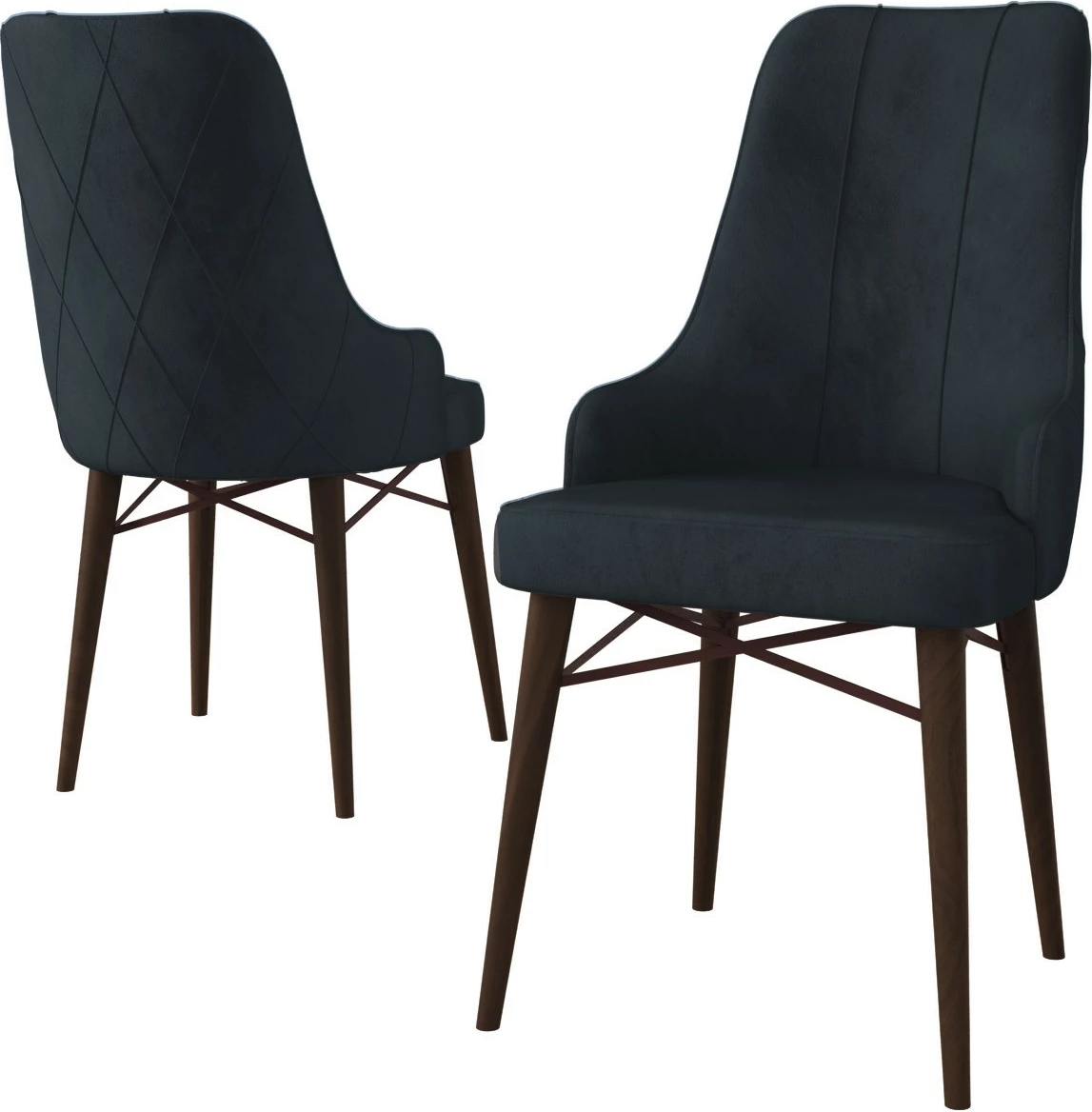 Set karrigesh (4 copë) Hanah Home, Neta, anthracite, kafe