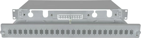Patch panel fibër optike LogiLink 19" 1U, sliding, gri, unloaded