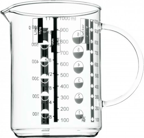 Gotë matëse WMF Gourmet Messbecher 1L xham