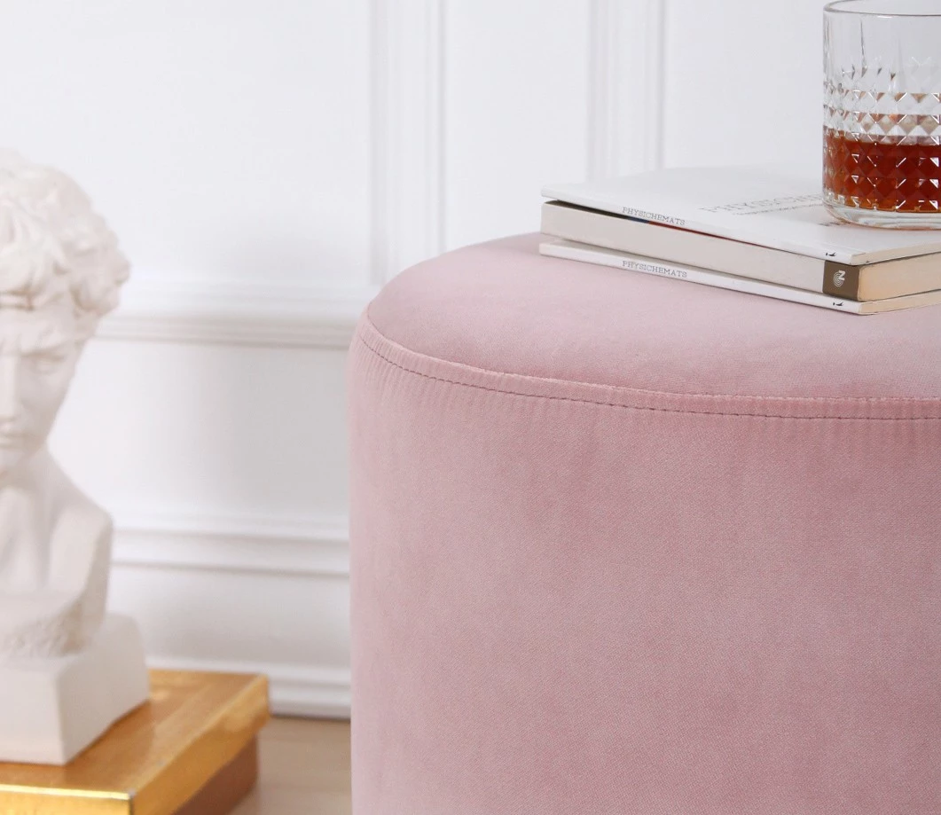 Puf Memfis, kadife rozë, Atelier del Sofa
