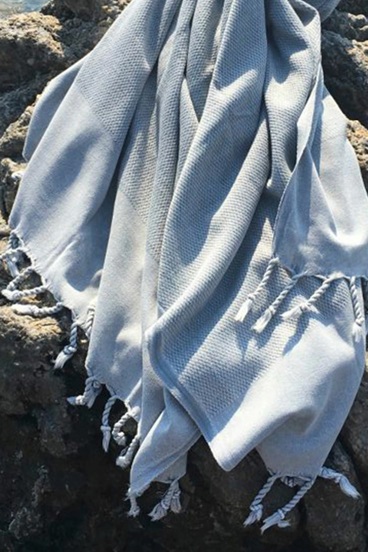 Peshqir plazhi Fouta Mijölnir, pambuk 100%, ngjyrë gri, 90x175cm