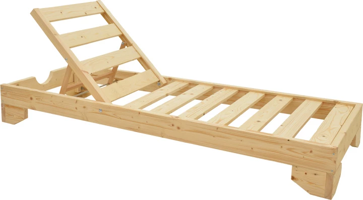 Shezlong Fendy, dru bredhi natyral, 71.5x200x24cm