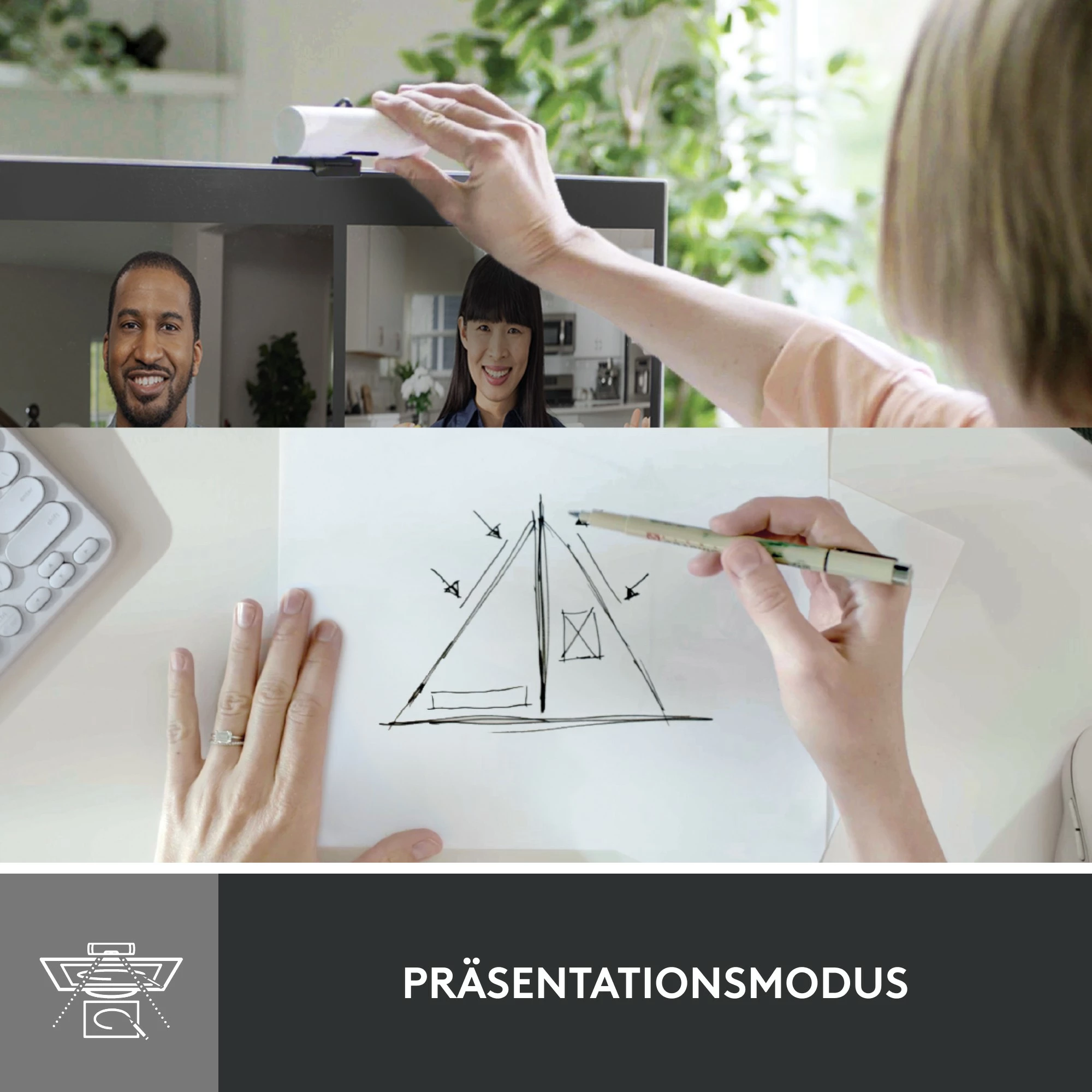 Kamerë Logitech Brio 500, Full HD, 4 MP, e bardhë