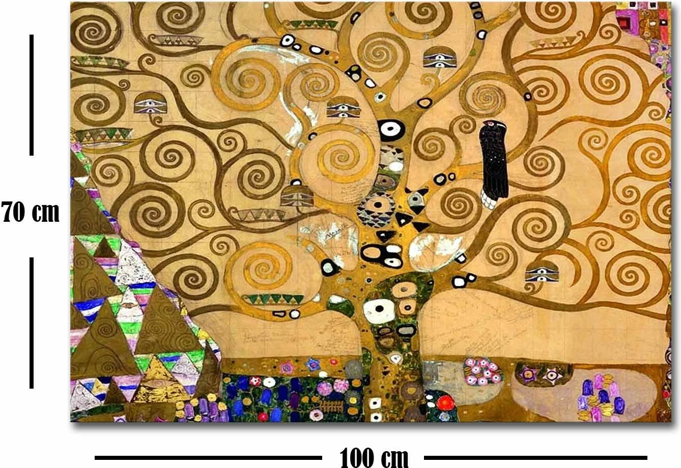 Pikturë dekorative në kanavacë, Pema e Jetës, Gustav Klimt, 70x100cm