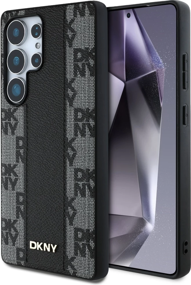 Mbështjellës DKNY për Samsung Galaxy S25 Ultra, lëkurë, MagSafe, i zi