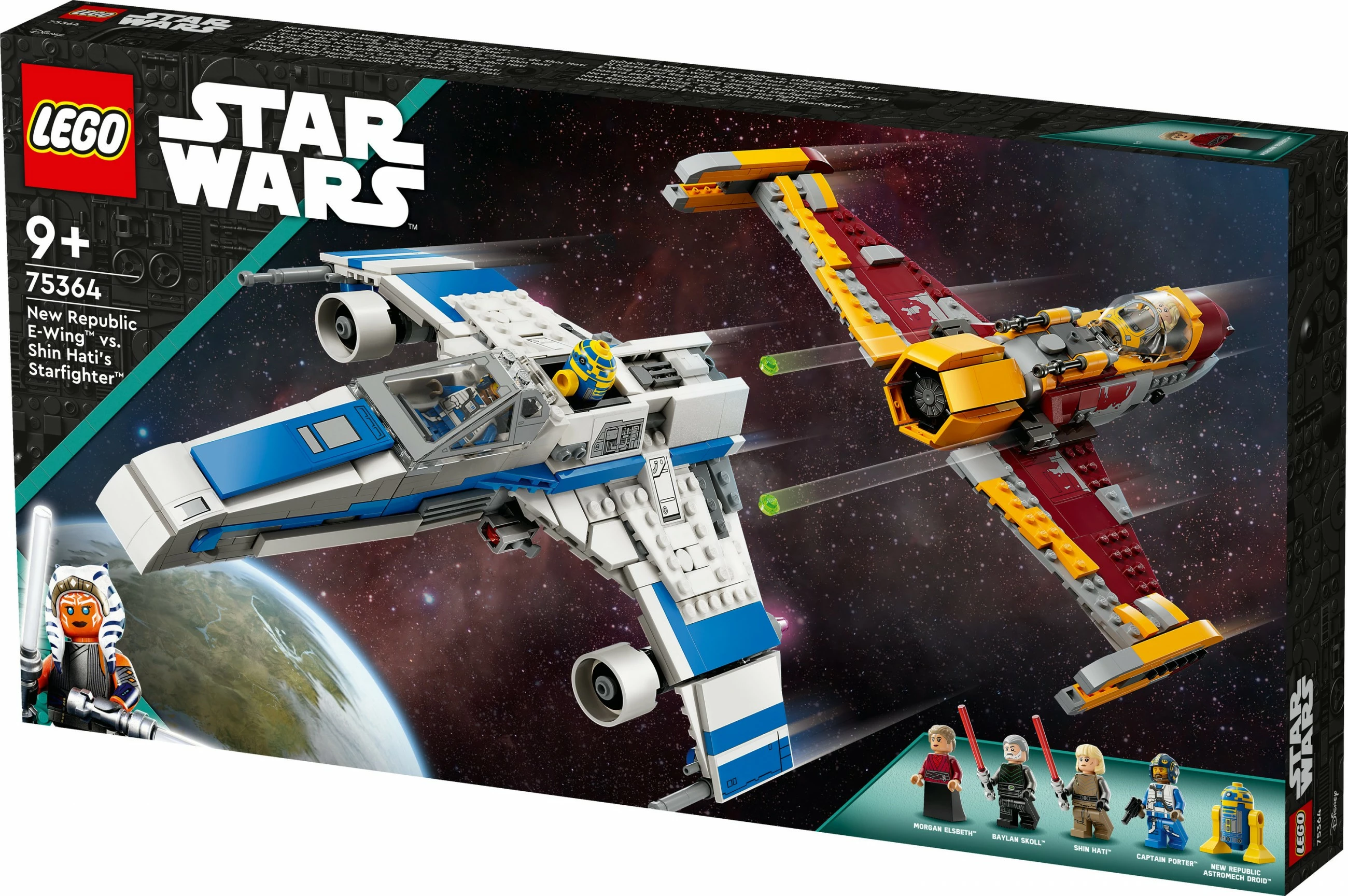Set ndërtimi LEGO Star Wars New Republic E-Wing vs Shin Hati’s Starfighter 1056 pjesë, shumëngjyrësh
