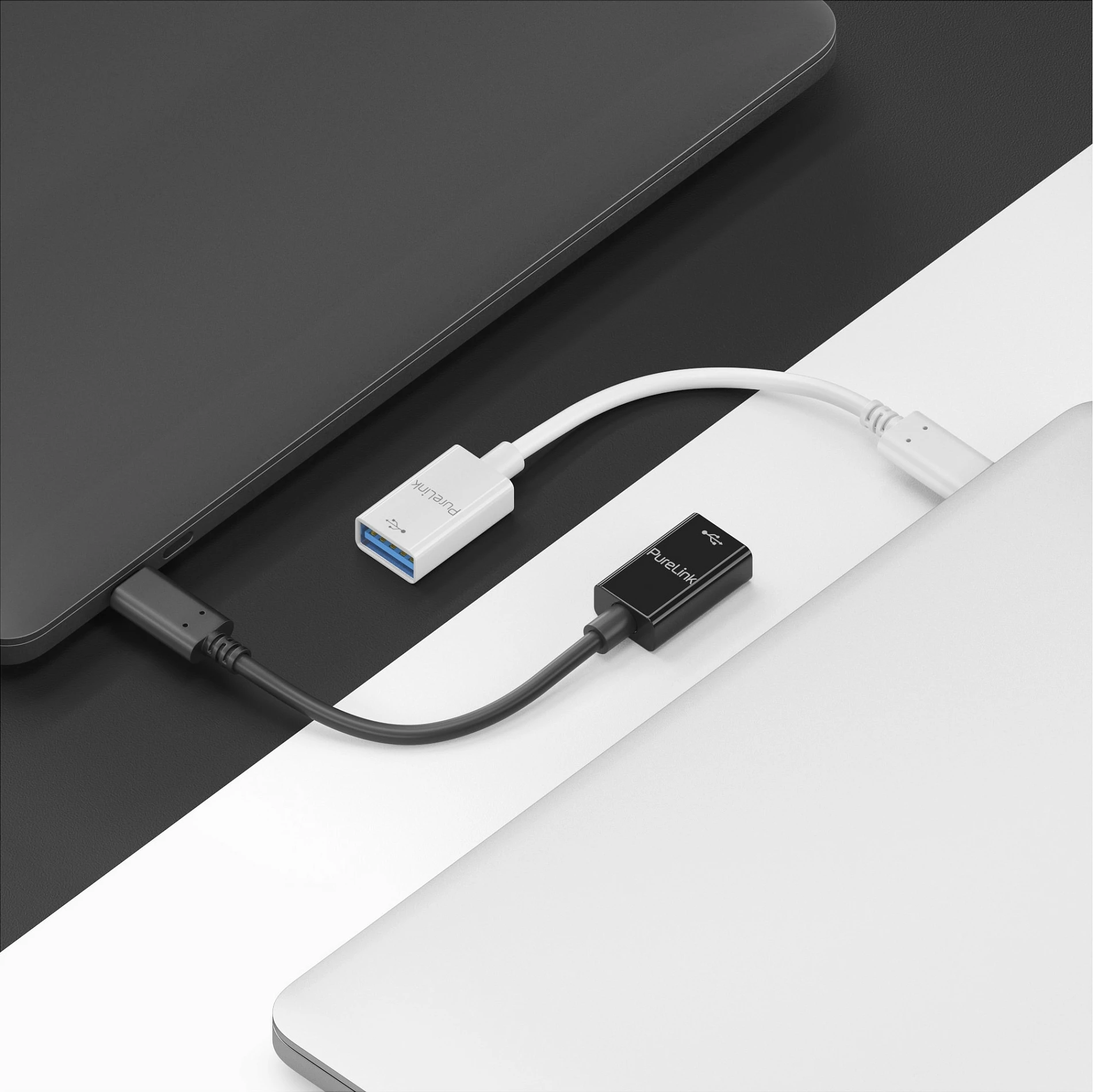 Adapter PureLink USB-C në USB-A, USB 3.1 Gen 1, 0.10m, iSerie, i zi