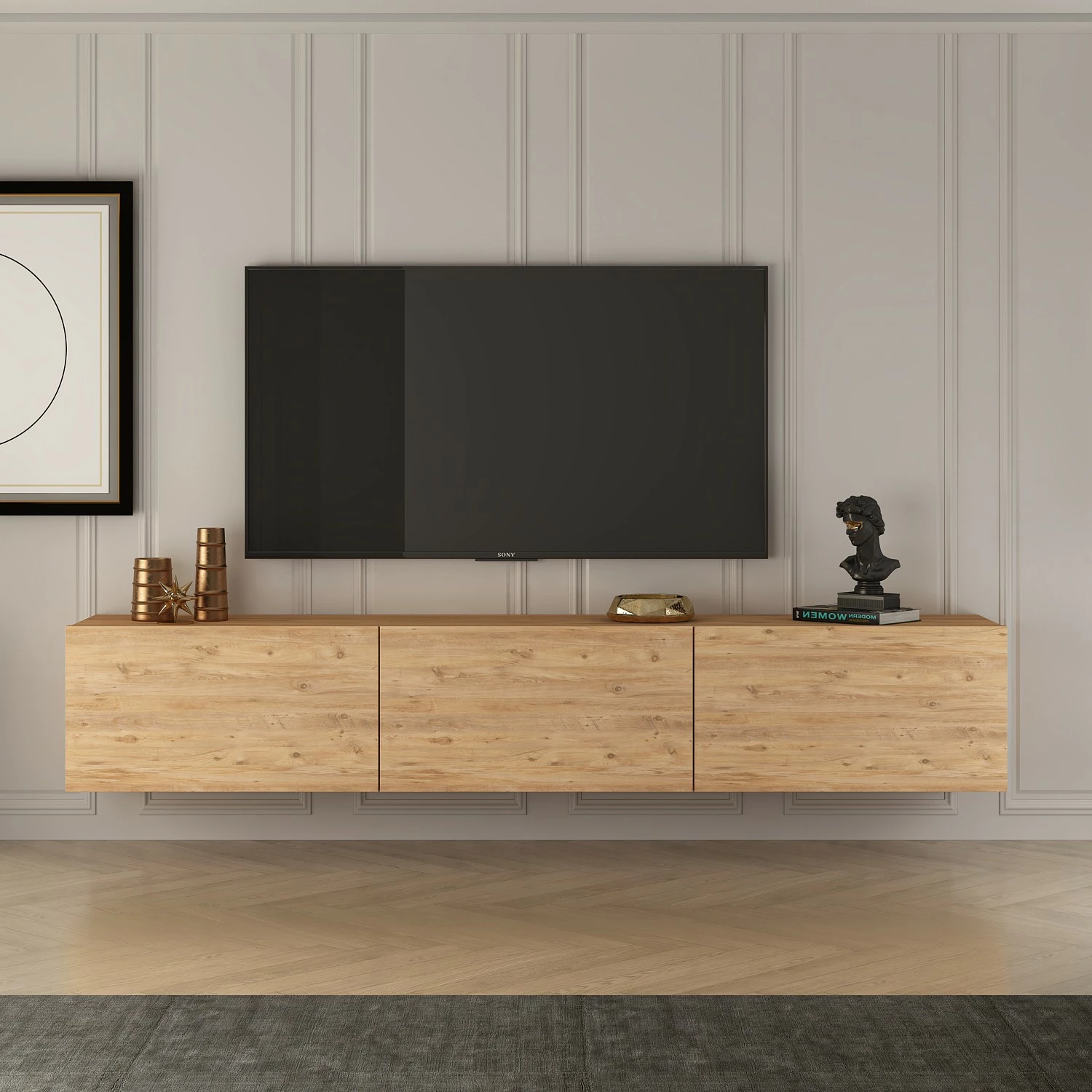 Komodë TV Skye Decor, ngjyrë pishë Atlantike