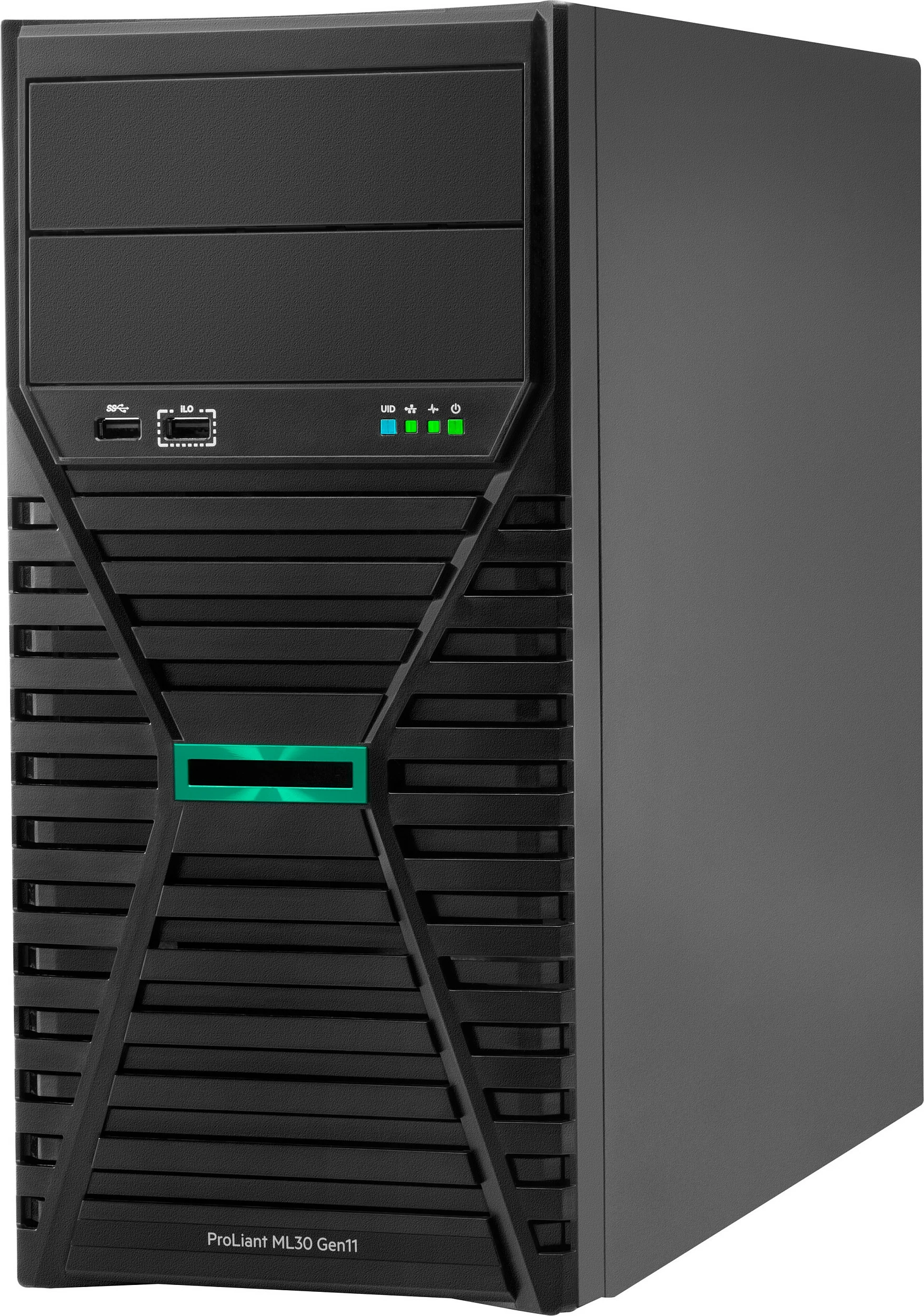 Server tower HPE ProLiant ML30 Gen11, Xeon E-2434 3.4GHz, 32GB DDR5 ECC, 2x480GB SATA SSD, 8SFF, 800W, i zi/jeshil