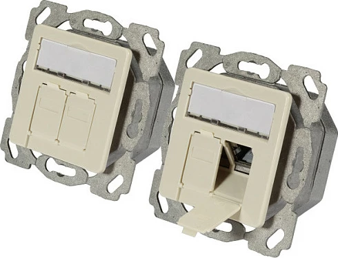 Prizë rrjeti EFB Elektronik Datendose Cat.6A, 2x RJ45, nën suva, e bardhë