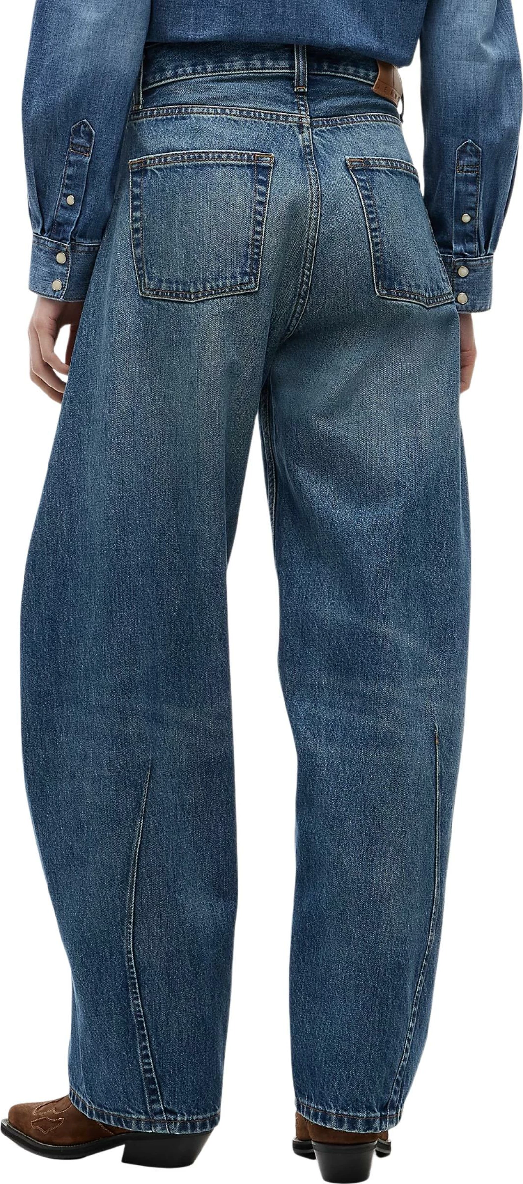 Xhinse për femra Tommy Hilfiger Jeans Ella Mid Barrel DW0DW23098, denim blu [Madhësia: 24/32]