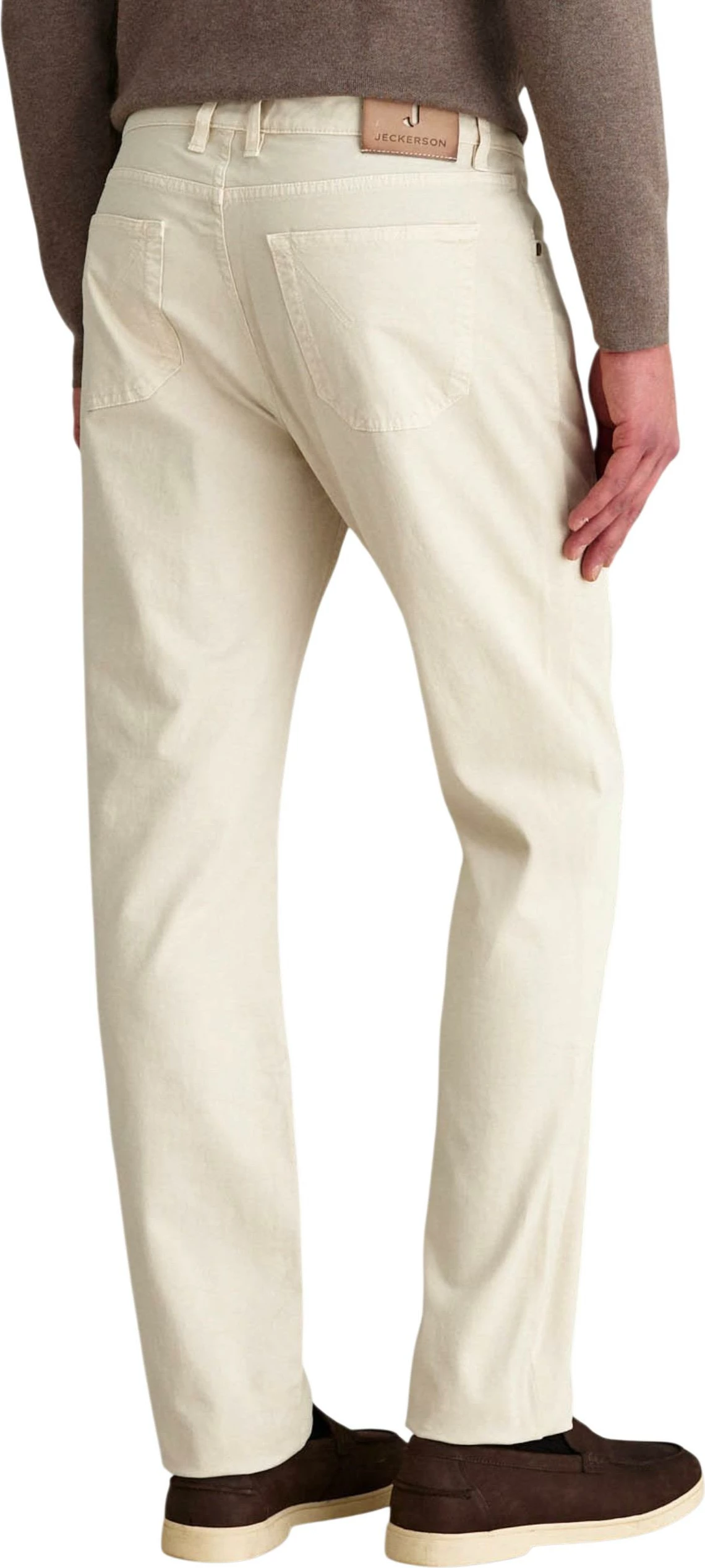 Pantallona për meshkuj Jeckerson JOHN Slim Fit, të bardha [Madhësia: W28]