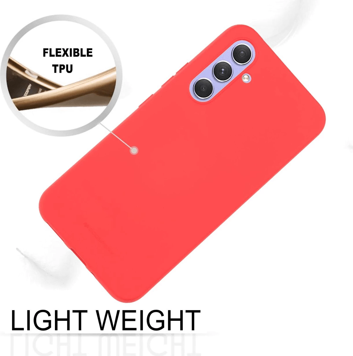 Mbështjellës silikoni Goospery Soft Feeling për Samsung Galaxy A34, 17673, kuqe