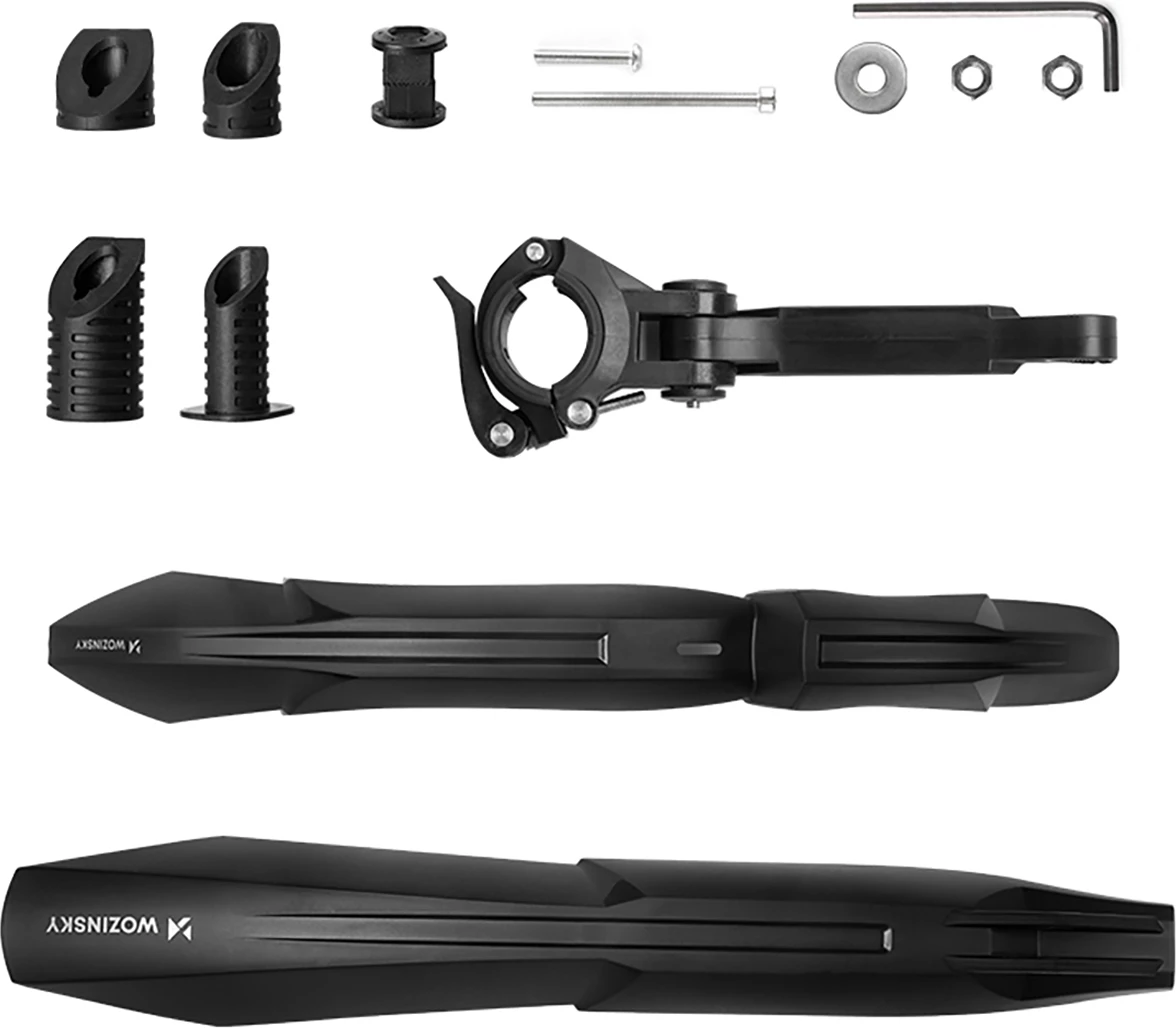 Set mbrojtëse balte biçiklete, Wozinsky WZB-01, 24-28 inç, e zezë