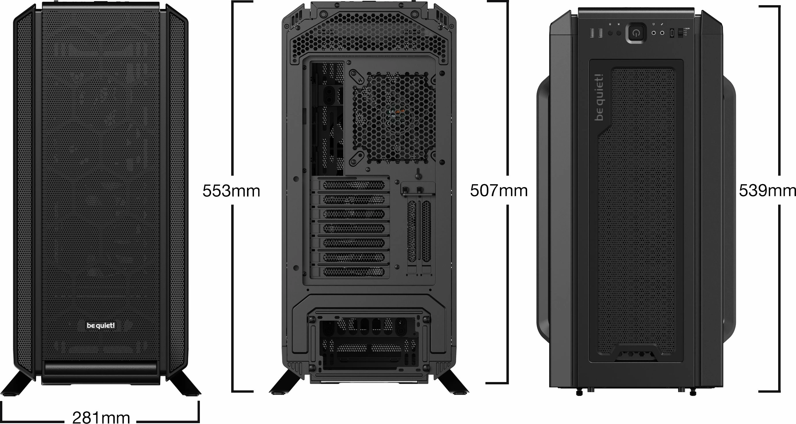 Kasë be quiet! Silent Base 802 BG039 Midi Tower ATX/eATX, pa dritare, USB Type-C, e zezë