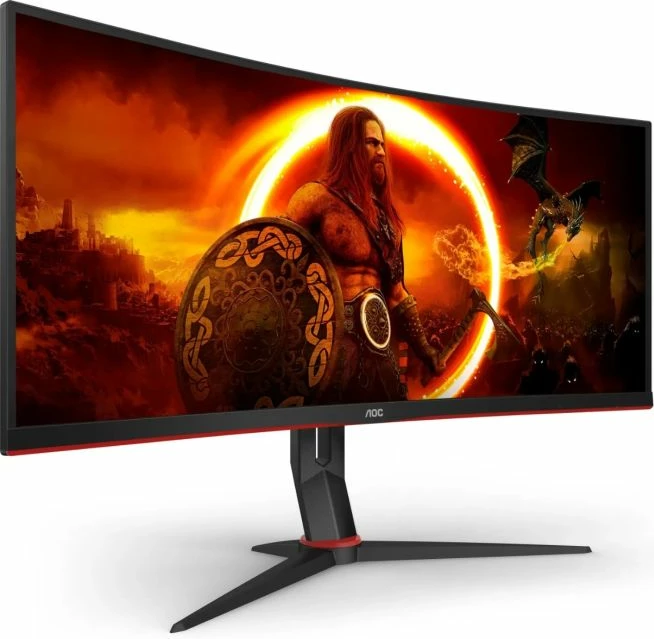 Monitor gaming AOC CU34G2XP/BK 34" WQHD 180Hz VA i lakuar 1500R, i zi