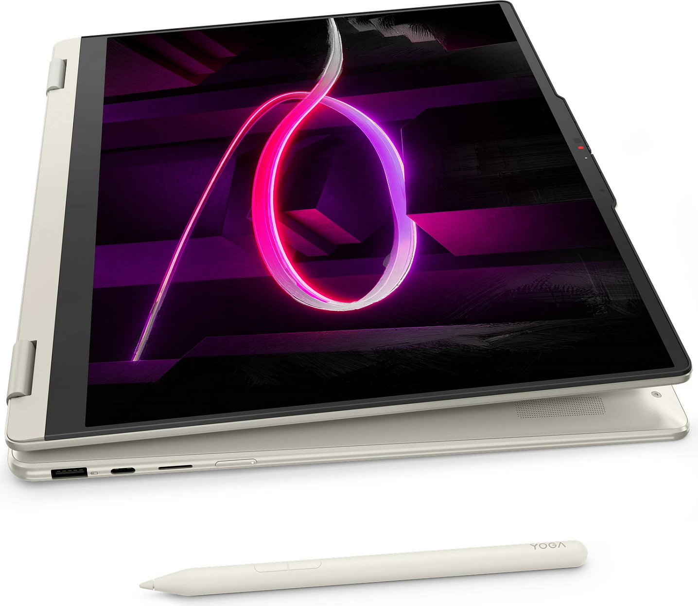 Laptop 2-në-1 Lenovo Yoga 7, Ryzen AI 7 445, 32GB RAM, 1TB SSD, 16-inç 2.8K, Windows 11 Home, Seashell