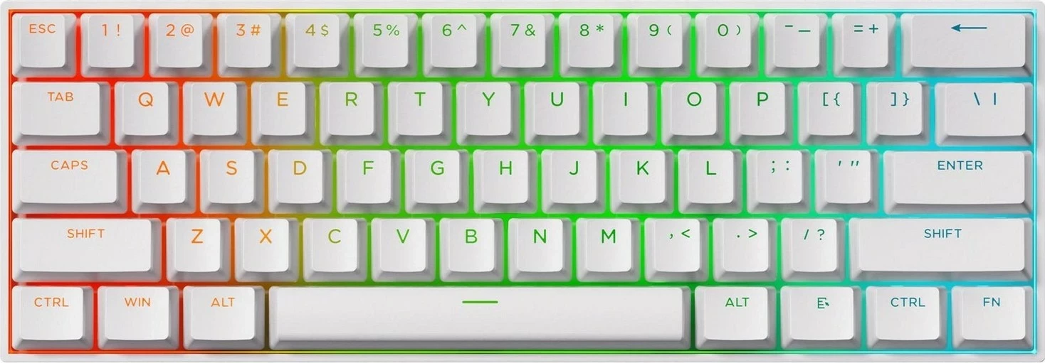 Tastierë gaming Mchose Ace 60 Pro, 60% (61 taste), RGB, USB-C, hot-swap, e bardhë