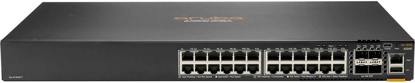 Switch HPE Aruba CX 6200F, 24x Gigabit PoE, 4x SFP+ 10G, 370W, i zi