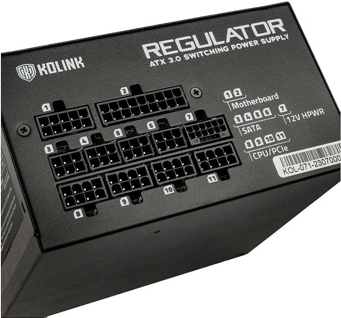 Furnizues rryme Kolink Regulator 750W, 80 PLUS Gold, ATX 3.0, PCIe 5.0, modular, i zi