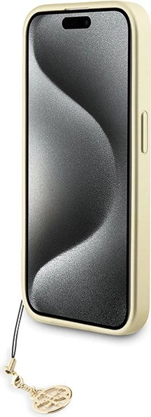 Mbështjellës Guess GUHCP15LGF4GGR për iPhone 15 Pro 6.1", 4G Charms Collection, Gri