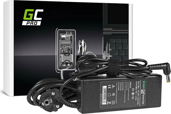 Karikues laptop Green Cell PRO për Acer, 90W 19V 4.74A, 5.5x1.7mm, i zi
