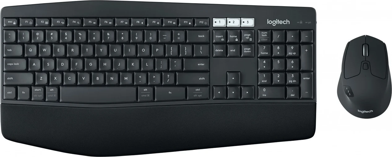 Tastierë dhe maus Logitech MK850, RF Wireless + Bluetooth, QWERTY US International, E zezë