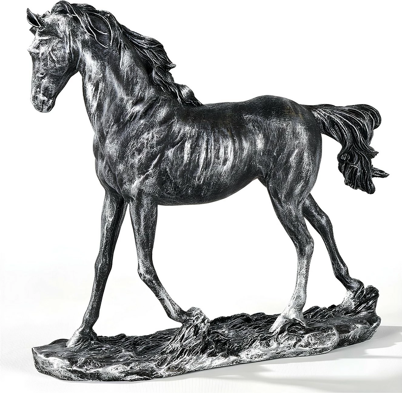 Objekt dekorativ Evila Originals, ngjyrë e zezë dhe argjend, CY0382