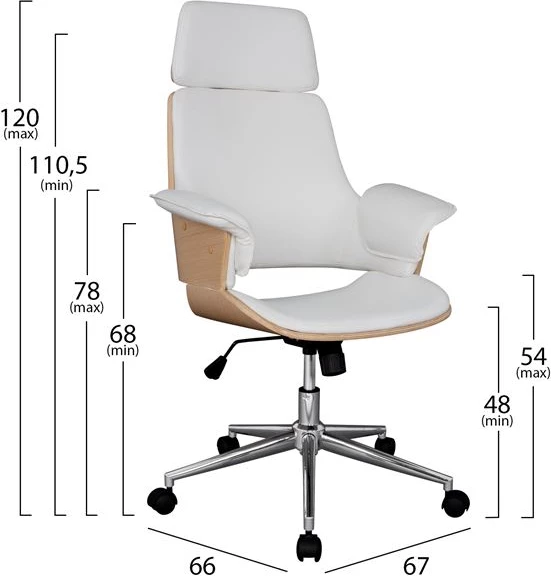 Karrige për zyre Superior Pro FH1110.02, e bardhë