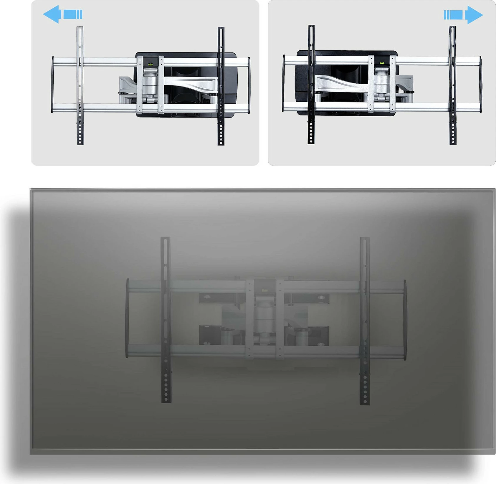 Mbajtëse muri për TV StarTech, 32-100", deri 85 kg, VESA 200x200+, full-motion, e zezë