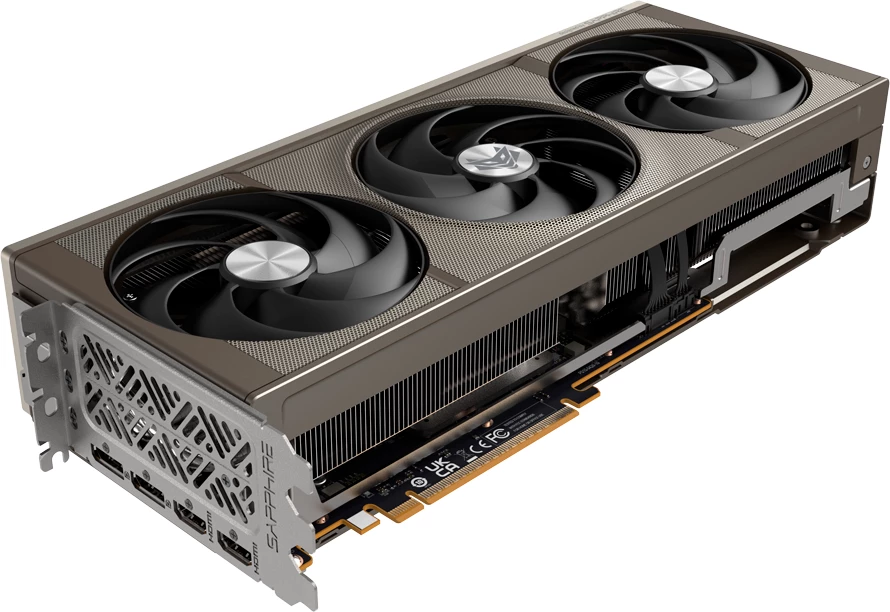 Kartë grafike SAPPHIRE NITRO+ AMD Radeon RX 9070 XT Gaming OC 16GB, Dual HDMI/Dual DP, Gri