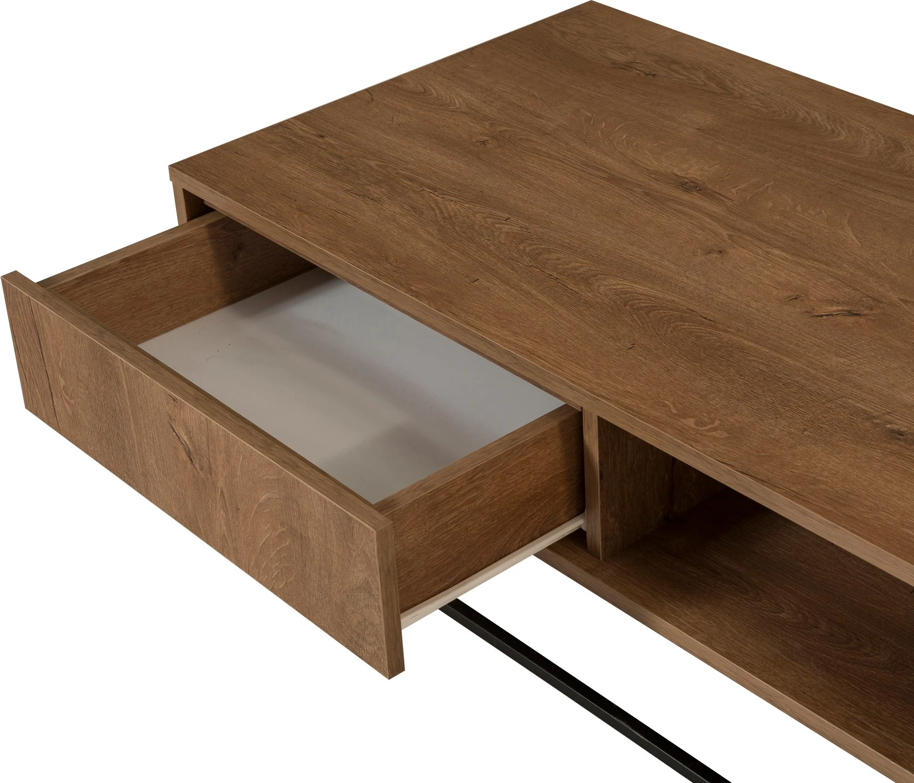 Set mobiljesh për dhomë dite, ngjyrë arrë dhe e zezë, Laxus Takım 3