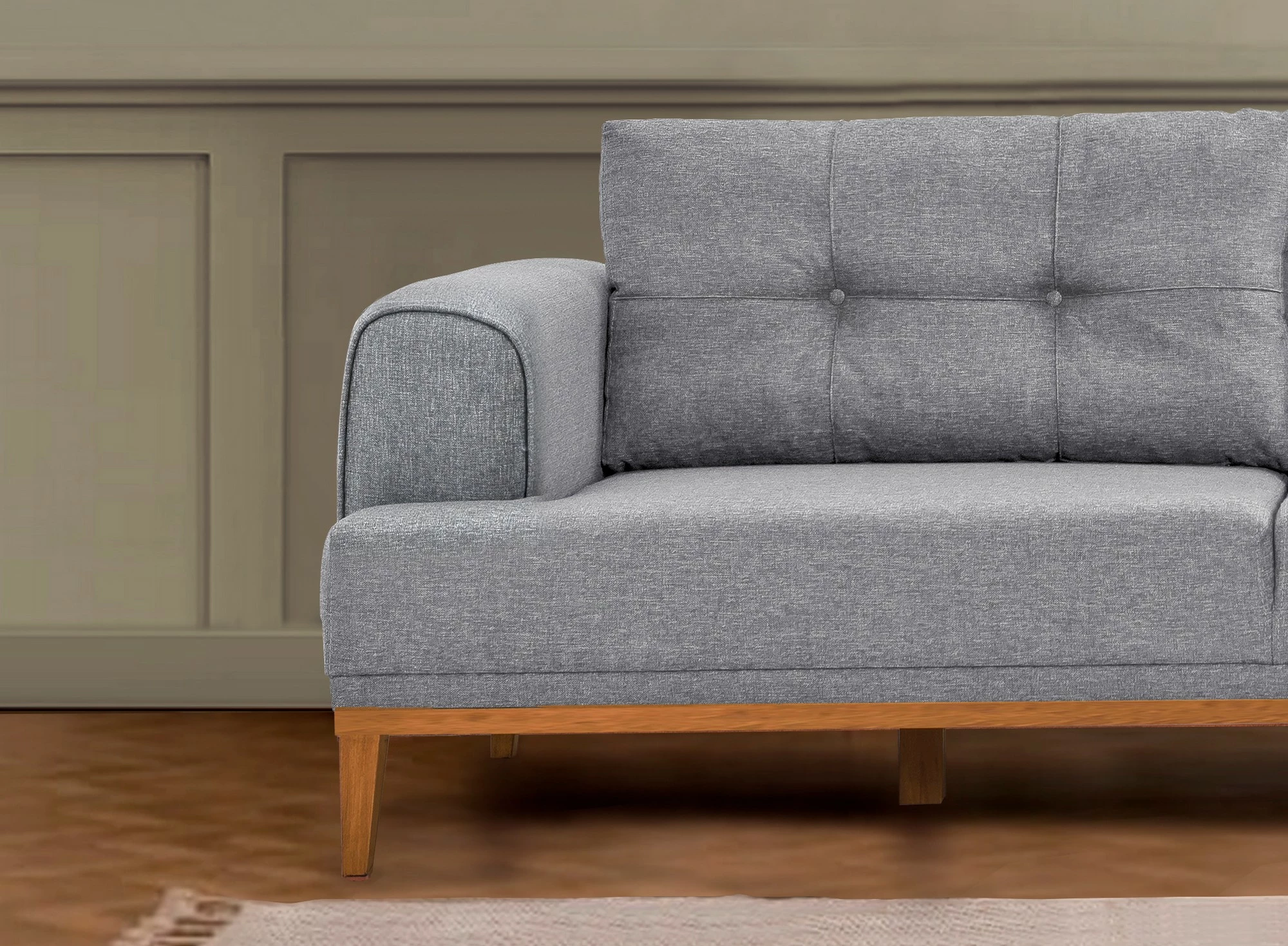 Kënd divan Atelier del Sofa, Vina Corner, ngjyrë gri, Atlantic Pine