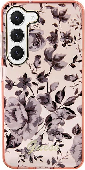 Mbështjellës Guess GUHCS23MHCFWSP për Samsung Galaxy S23+, Flower Collection, Rozë