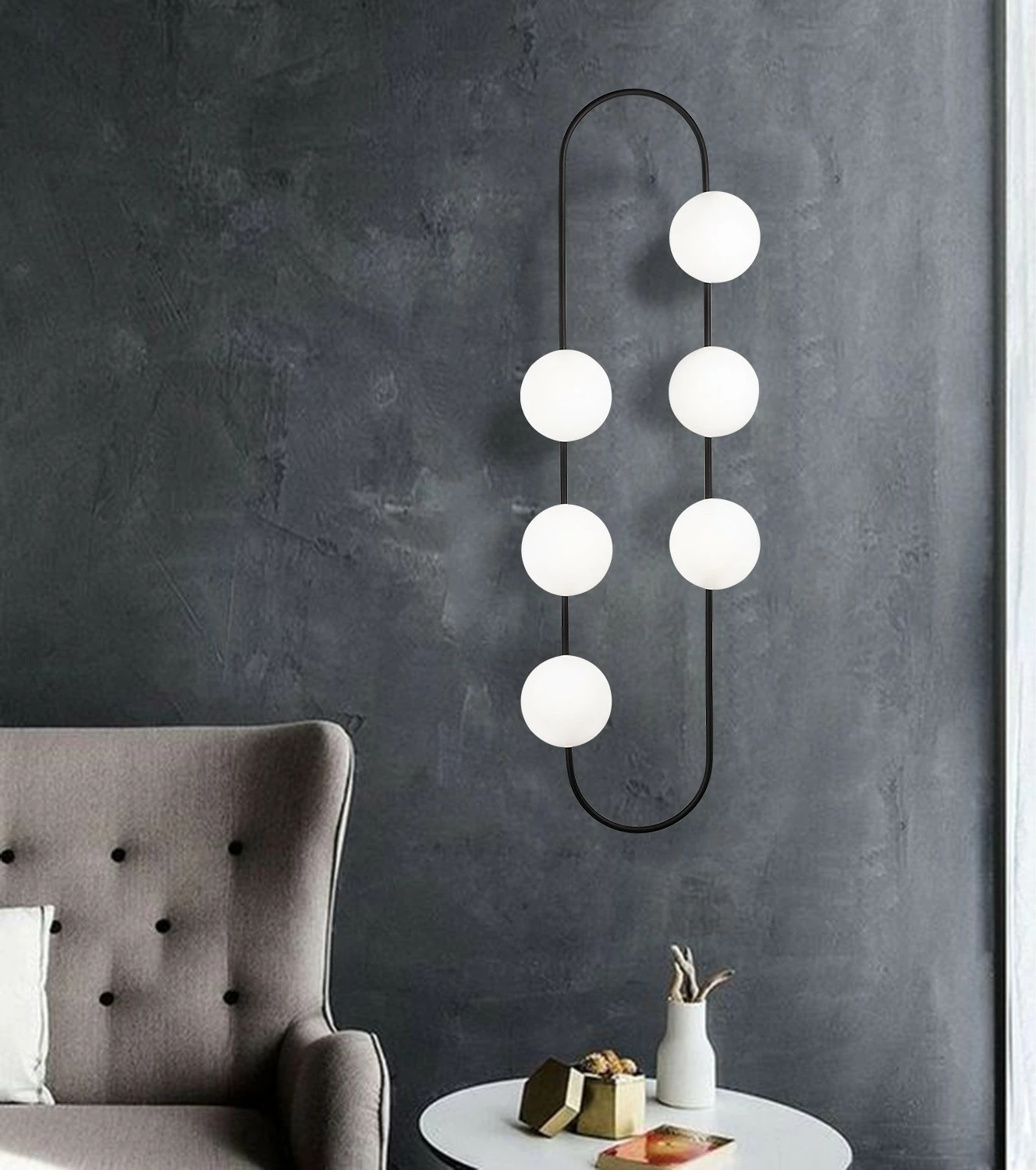 Llambë muri Opviq, Abaküs - 4921, e zezë-e bardhë, 40x33x124 cm